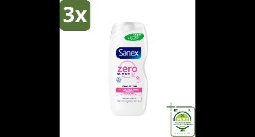 3 x Sanex - Shampoo - Zero% Normal Hair - Milde Reiniging - 250 ml - Grootverpakking - Sanex Shampoo - Shampoo Normaal Haar - Natuurlijke Shampoo - Biologische Shampoo - Sulfatenvrije Shampoo