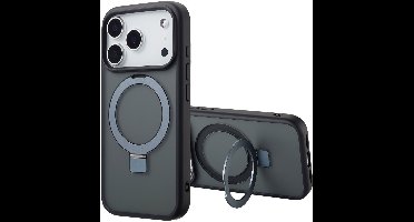 Accezz Hoesje - Geschikt voor Apple iPhone 17 Pro - Ring Stand Backcover geschikt voor MagSafe - Zwart