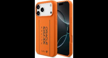 Red Bull Racing Back Cover Case - iPhone 17 Pro Max - Oranje - Schokabsorberend - Big Vertical Logo