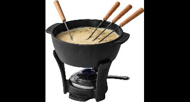 RVV® Kaasfondue Set - Fondue Set - Fonduepan - Zwart - 1,3 L 21cm x 18cmx 17cm