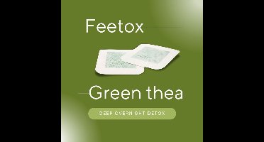 Detox voetpleister | Green Tea (64 stuks) | Detoxkuur voetverzorging - Ontgiften, betere stofwisseling, betere nachtrust, meer energie