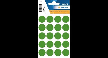 HERMA Etiketten 19MM Ø DONKERGROEN (Blister 'a 5 vel)