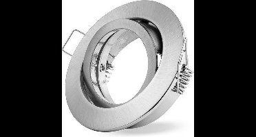 Ledmaxx Inbouwspot rond geborsteld ijzer kantelbaar bajonetsluiting voor GU10 | zaagmaat 68mm | GU10 | Max 1x50W exclusief