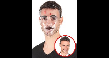 Vegaoo - Doorzichtig kogelgat masker voor volwassenen