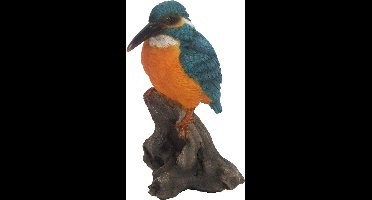 Esschert Design Ijsvogel 13,8 X 9,1 Cm Polyresin Blauw/oranje