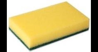 Schuurspons primesource 9x15cm geel/groen