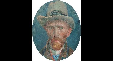 Zelfportret, Vincent van Gogh - Foto op Behangcirkel - ⌀ 100 cm