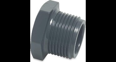 Mega Plug PVC-U 2" buitendraad 10bar grijs