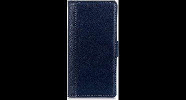 "Shop4 - Geschikt voor Samsung Galaxy A41 Hoesje - Wallet Case Grain Blauw"