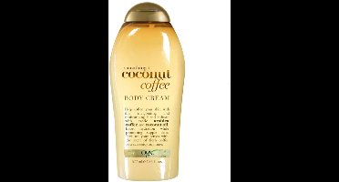 OGX Smoothing + Coconut Coffee Body Cream – Intensief hydraterende en voedende bodycrème met exotische koffie en kokosolie - 577 ml