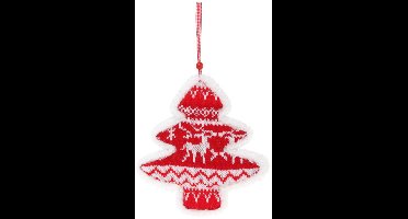 ATOSA - Rood-witte kerstboomhanger 20 cm met kersttrui-motief