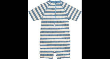 Little Dutch Zwempak Korte Mouwen - Ocean Blue Stripes - 74/80