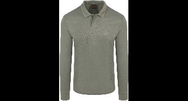 BOSS Passerby Polo Groen - Maat M - Heren - Longsleeve polo