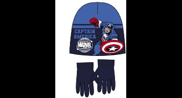 Avengers Captain America kinderpet + handschoenset 52 cm