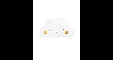 PARTYDECO - 20 witte wolk papieren servetten 32 x 19 cm gesloten ogen