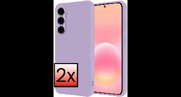 Hoesje - 2 Stuks - Geschikt voor Samsung Galaxy A57 - Sterk & Shockproof - Case Siliconen - Back Cover - Telefoon Hoes - Lila