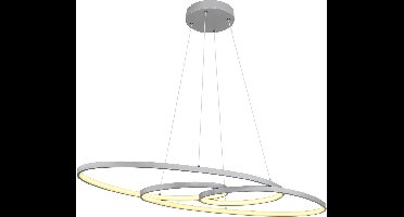 Globo - hanglamp - SPIRA - zilver - metaal - grote eettafellamp - LED - 67177-40N