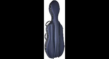 Leonardo CC-144-BU cellokoffer 4/4 gevormd blauw met slot en 2 riemen