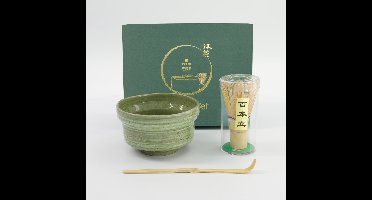Tokyo Design Studio – Matcha Geschenkset – Yomogi Groen – 12,5×7,2cm – 3 Stuks