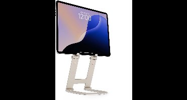Twelve South Curve Mini iPad-standaard – Verhoogt uw tablet tot 6 inch – Verstelt soepel naar verschillende hoeken – Ultra-compact en gemakkelijk mee te nemen - Beige