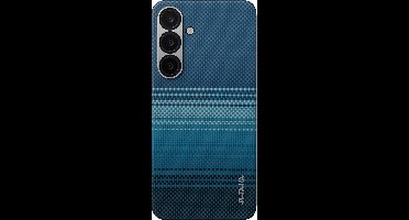 Pitaka Tactile hoesje Samsung Galaxy S25+ – Fusion Weaving voor kleurrijk en artistiek ontwerp – Amber Magnet Film voor naadloze en lichte integratie – Ultradun en slank met verbeterde bescherming - Blauw