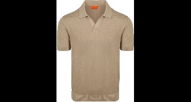 Suitable Polo Riva Compact Taupe - Maat L - Heren - Polo shirt Heren met Korte mouw