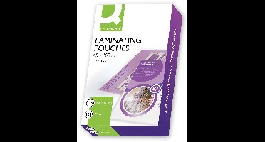 Q-CONNECT lamineeretui 2x 125 micron 65x105mm 100 stuks