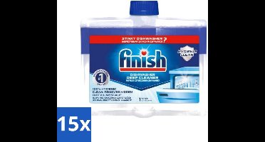 15 x Finish - Vaatwasreiniger - Grote Schoonmaak - Verwijdert Vet & Kalkaanslag - 1 Wasbeurt - Vaatwasser Reinigen - Vet Verwijderen - Kalkaanslag Verwijderen - Vaatwasser Schoonmaken - Vaatwasser Filter Reinigen