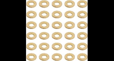 Allecto - Messing Wasmachines - Koper - Platte - Sluitringen - Hardware Fittings - Miniatuur - Geschikt voor M1.2 - Koper Messing - 50 stuks - Bevestigingsringen - Pakkingen - Flensringen.