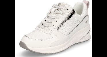 Tamaris dames sneakers met sleehak wit