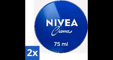 2 x Nivea - Crème - Tin - Beschermt & Verzorgt - 75 ml - NIVEA Crème - Huid Verzorgen - Huid Beschermen - Uitdroging Voorkomen - Handen Verzorgen