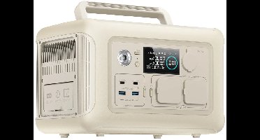 Powerstation - Stroomgenerator - Mini-Generator - Draagbare - met AC Stopcontacten - LiFePO4 Batterij - voor Thuis - Tenten - Buiten - Kamperen - 299Wh - 600W - Wit