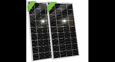 Zonnepaneel - Zonnepaneelset - Draagbaar - Opvouwbare - Flexibele - Waterdict - Outdoor Emergency Backup - met Bifaciaal Ontwerp - voor Thuis - Tenten - Buiten - Kamperen - Waterdicte - 200W - 100 x 53 x 30 cm - Zwart & Zilver