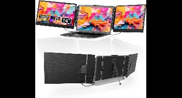 Uitbreidbaar Laptop Scherm 14 inch FHD Dual Monitor voor 13,3-17 inch Laptops