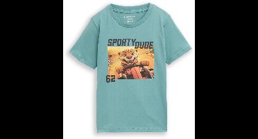 Tom Tailor - T-shirt met fotoprint - Maat 104/110 - Salvia
