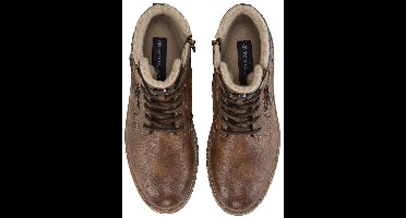 Tom Tailor - Waterdichte enkellaarsjes met voering - Maat 42 - mokka