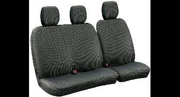 Lampa Dots-1 stoelhoezenset voor bestelwagen zwart/grijs premium jacquardstof