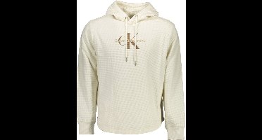 Calvin Klein - Witte Hoodie - Mannelijk - Zonder Rits - XL
