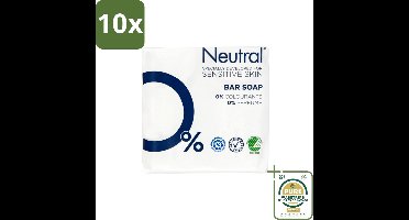 10 x Neutral Zeeptablet 2 x 100 gr - Grootverpakking - Gevoelige Huid - Droge Huid - Milde Zeep - PH-neutraal - Parfumvrij