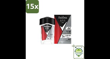 15 x Rexona Men – Anti-Transpirant Stick – Maximum Protection Intense Sport – 45 ml - Grootverpakking - Zweetbescherming - Sportieve Geur - Anti-transpirant - Mannelijke Deodorant - Intensieve Inspanning