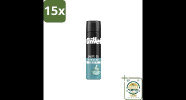15 x Gillette Gevoelige Huid Scheergel Sensitive 200 ml - Grootverpakking - Gevoelige Huid Scheergel - Comfortabele Scheerbeurt - Huidbeschermende Scheergel - Soepele Scheerbeurt - Wrijving Verminderen