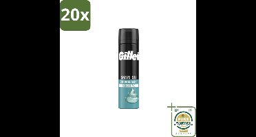 20 x Gillette Gevoelige Huid Scheergel Sensitive 200 ml - Grootverpakking - Gevoelige Huid Scheergel - Comfortabele Scheerbeurt - Huidbeschermende Scheergel - Soepele Scheerbeurt - Wrijving Verminderen