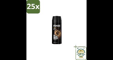 25 x Axe – Deodorant Spray – Dark Temptation – 150 ml - Grootverpakking - Deodorant Spray - Mannelijke Geur - Warme Geur - Chocolade Geur - Transpiratiegeur