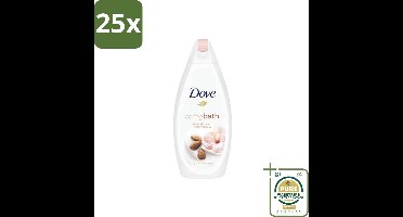 25 x Dove – Badcrème – Caring Bath Almond – 450 ml - Grootverpakking - Badcrème - Badcrème Almond - Badcrème Voor Huid - Badcrème Voor Ontspanning - Badcrème Voor Gevoelige Huid