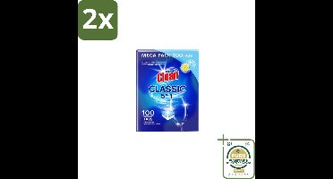 At Home – Vaatwastabletten 5-in-1 – Classic Citroen – 100 Tabs - Voordeelverpakking - 2 stuks - Reinigen - Citroengeur