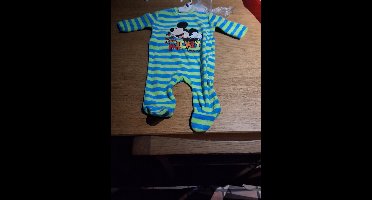 Mickey pyjama in 1 stuks groen 12 maanden