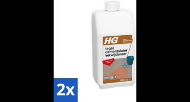 2 x HG Cementsluier Verwijderaar Extra 1 liter - Cementsluier Verwijderen - Tegelreiniger - Voegversterker - Tegelonderhoud - Granietreiniger