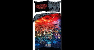 Stranger Things Dekbedovertrek Hawkins - 140 x 200 + 70 x 90 cm - Polyester
