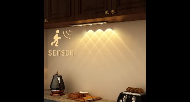 LED's Light EasyFix Kastverlichting met Bewegingssensor - 3 lichtpunten - Draadloos en oplaadbaar - 35 cm - Kast verlichting - Keukenkastverlichting