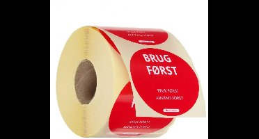 HENDI Verwijderbare voedselveiligheidsstickers "EERST GEBRUIKEN" - 500 stuks 50 mm